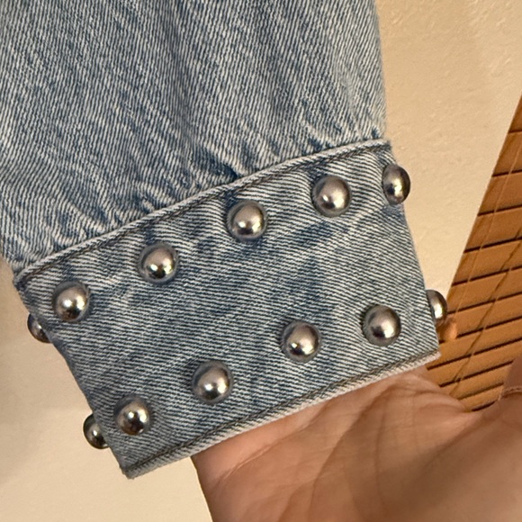 Pistola Blue Denim Mandy Jean Jacket with Studs EUC - Picture 3 of 7